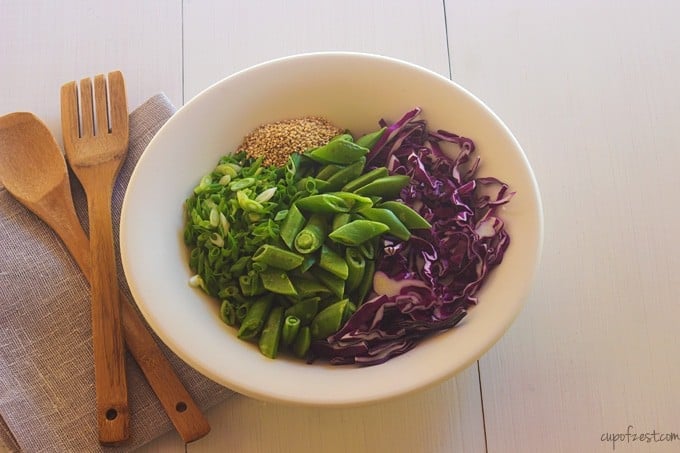 Snap Pea Cabbage Salad - Ingredients