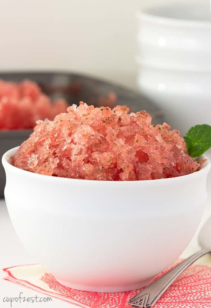 Watermelon Mojito Granita-Close Up