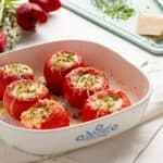 Baked Eggs in Tomato Cups - This 1960's recipe is easy, healthy, and a fantastic option for Mother's Day brunch. - www.cupofzest.com