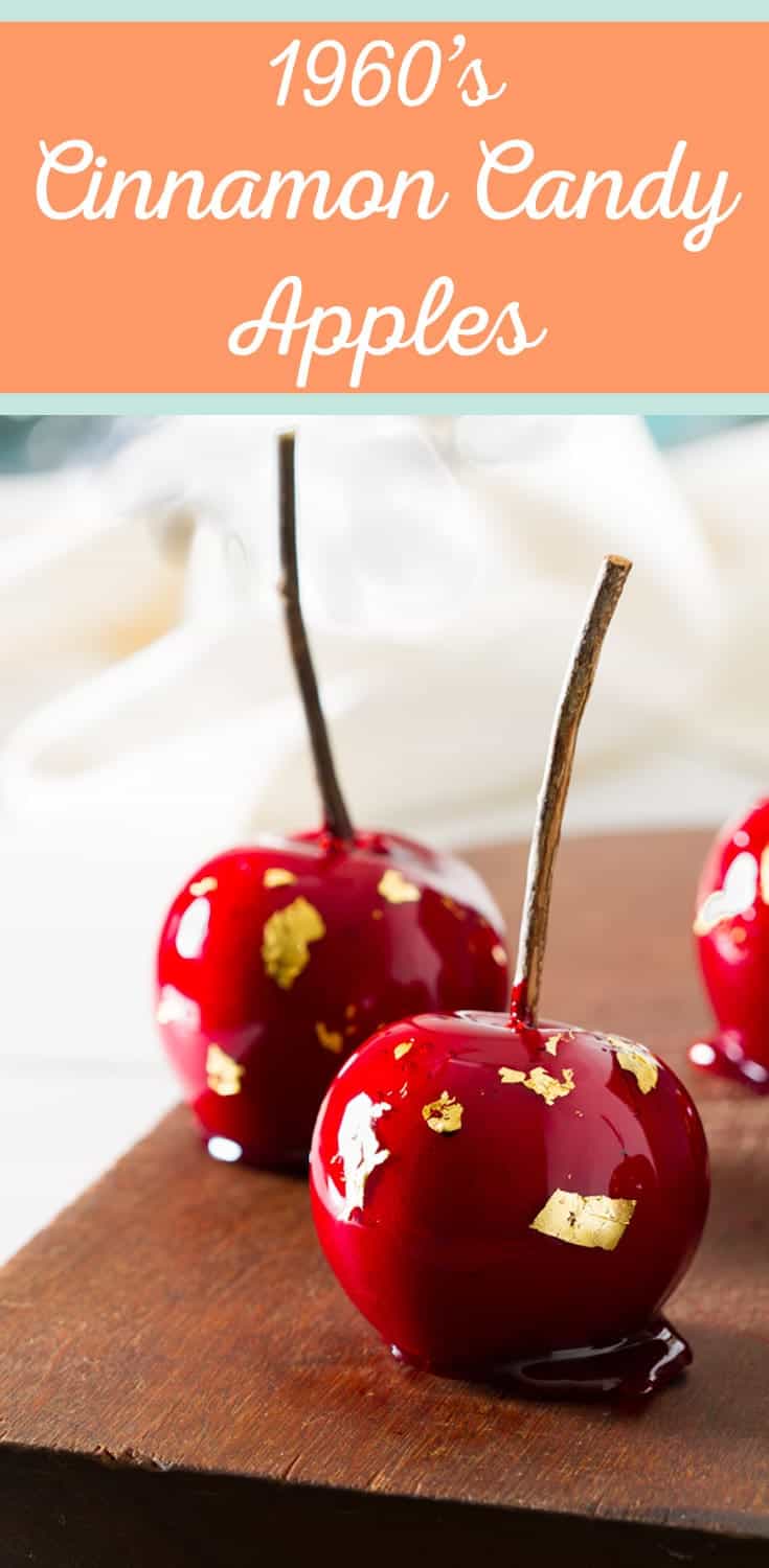 Cinnamon Candy Apples - These vintage-inspired cinnamon candy apples are the perfect Fall treat! #retrorecipe