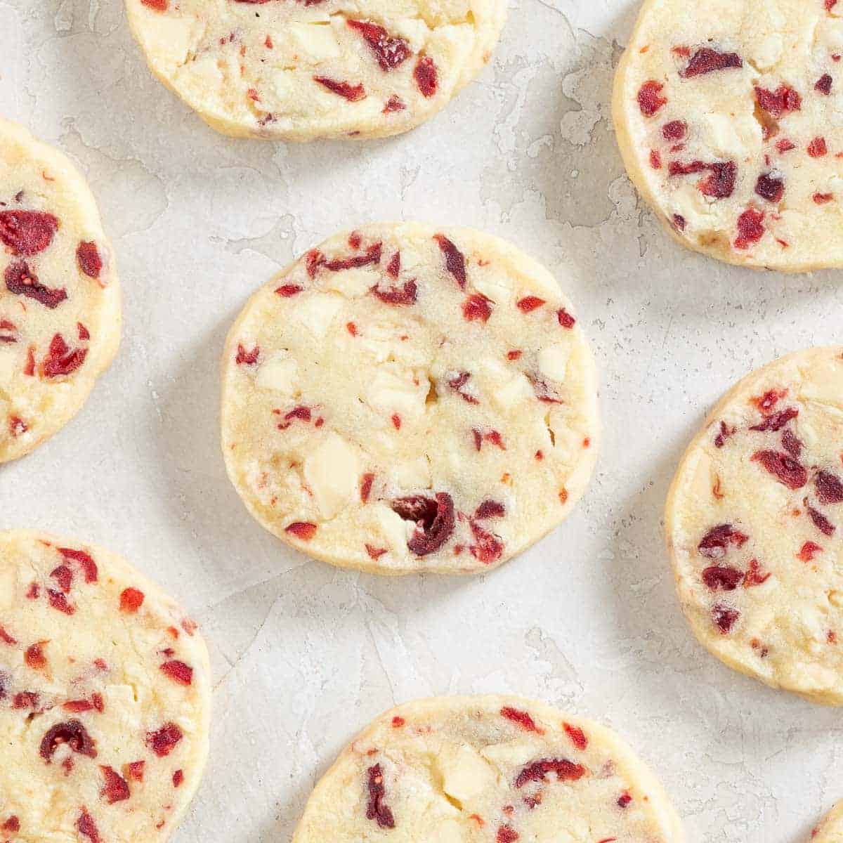 Cranberry White Chocolate Shortbread Cookies Cup of Zest