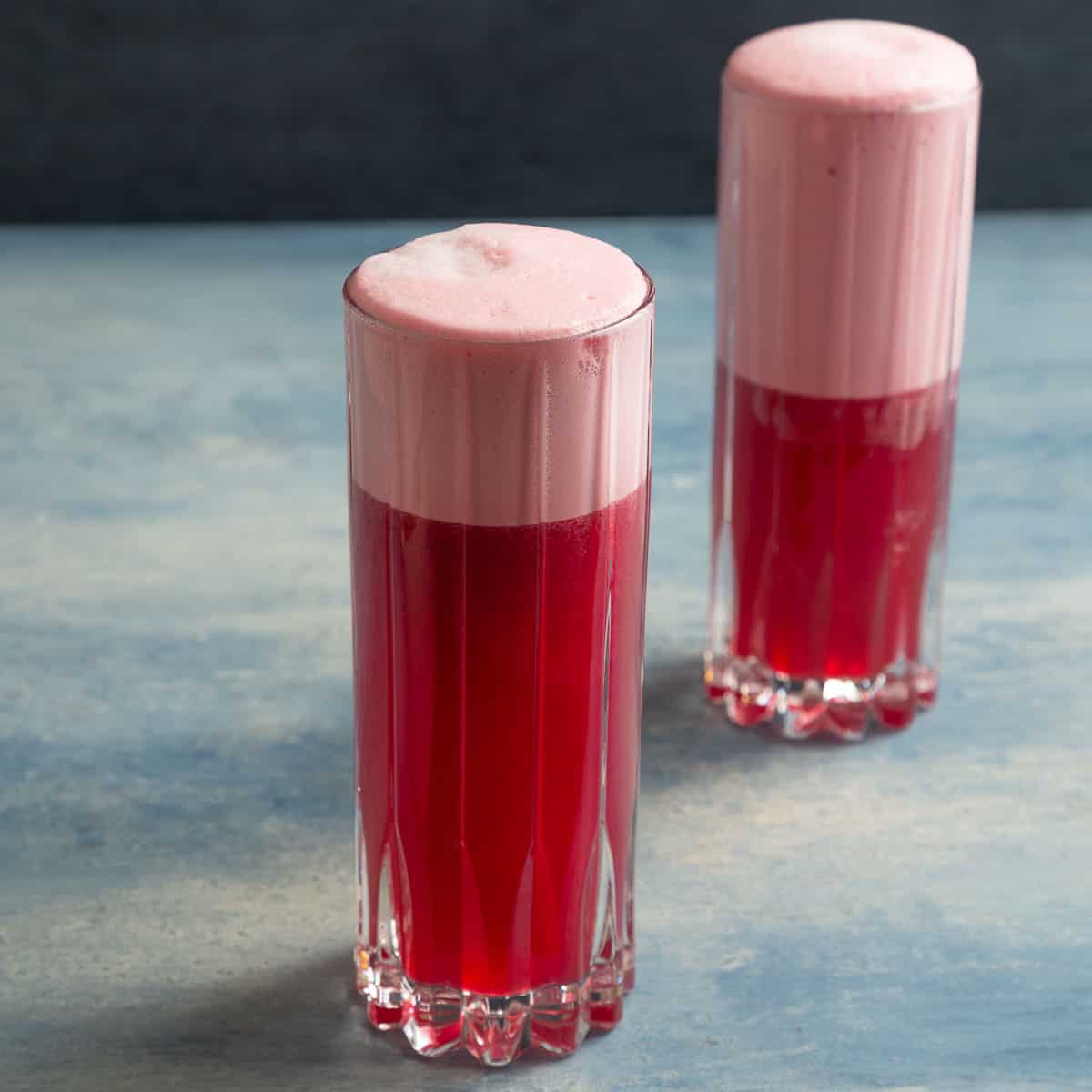 Cranberry Gin Fizz with Aquafaba Cup of Zest