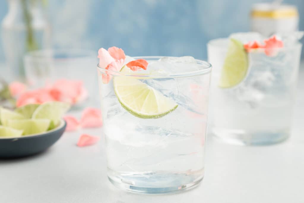 Rose Water Gin & Tonic Cocktail Cup of Zest