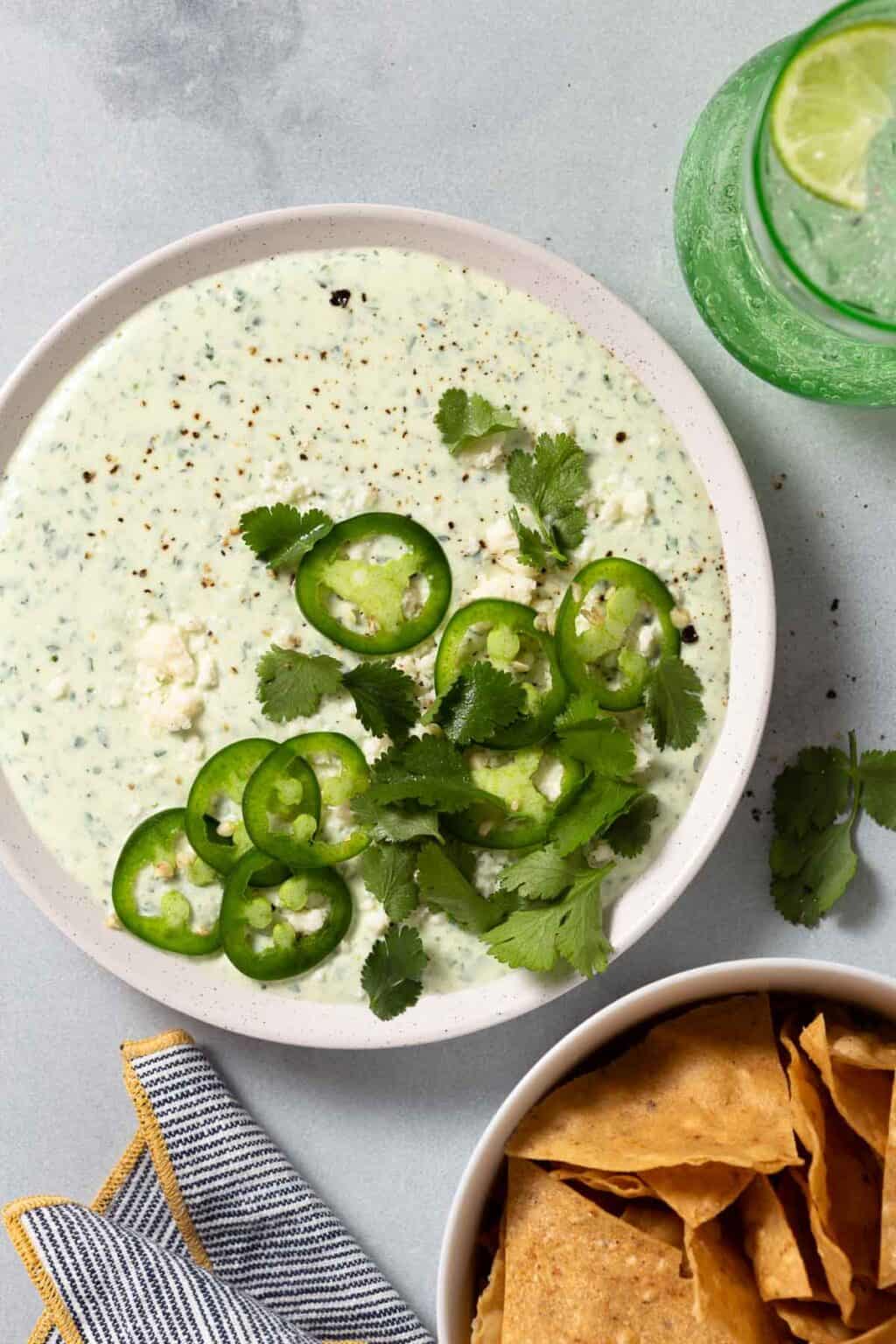 10 Minute Creamy Jalapeño Greek Yogurt Dip Cup of Zest