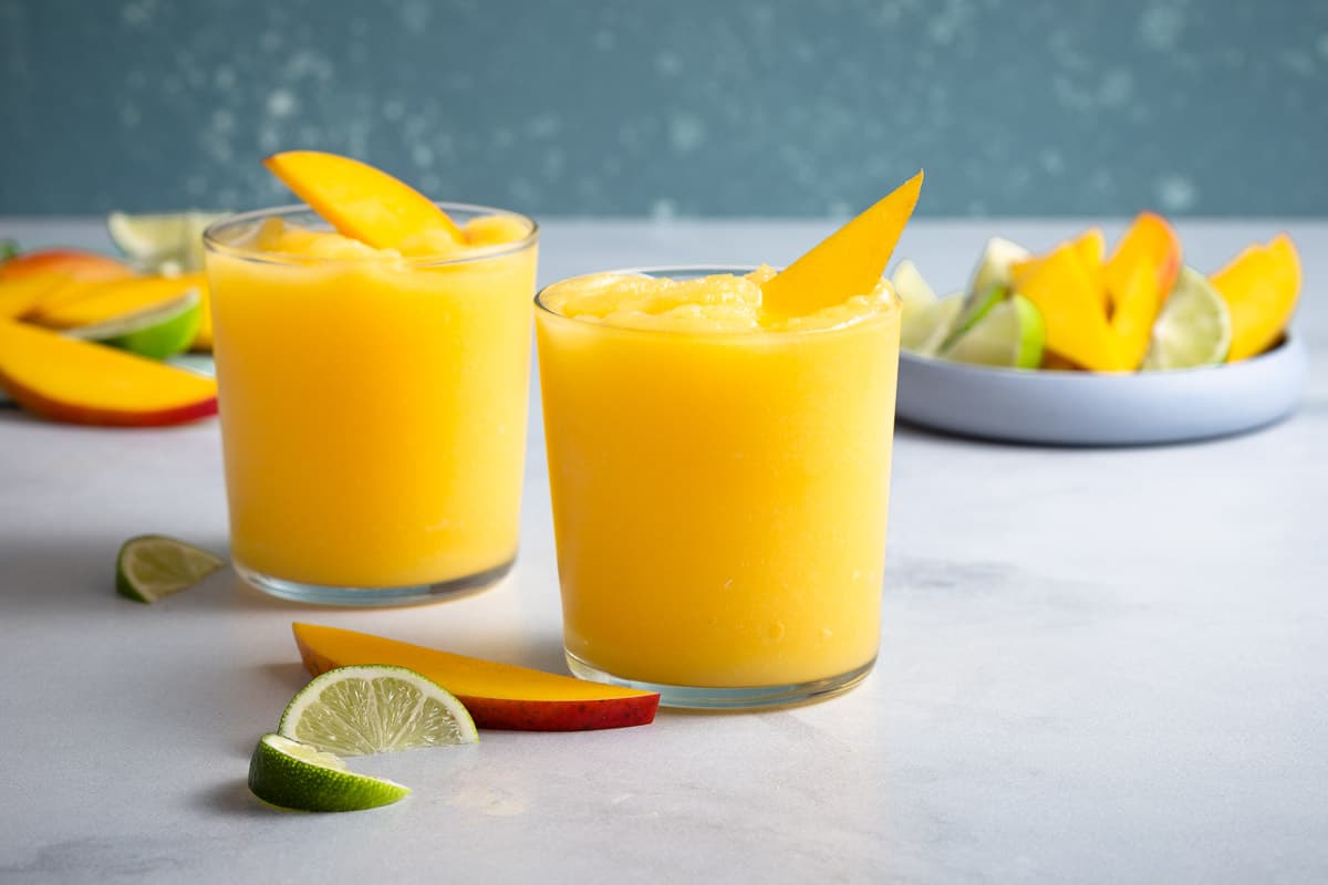 Frozen Mango Margaritas w/ Mango Nectar - Cup of Zest