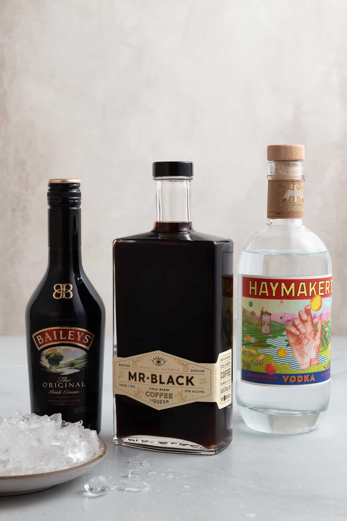 Frozen Mudslide Without Ice Cream - Cup of Zest 4 bottles of baileys, vodka, and coffee liqueur