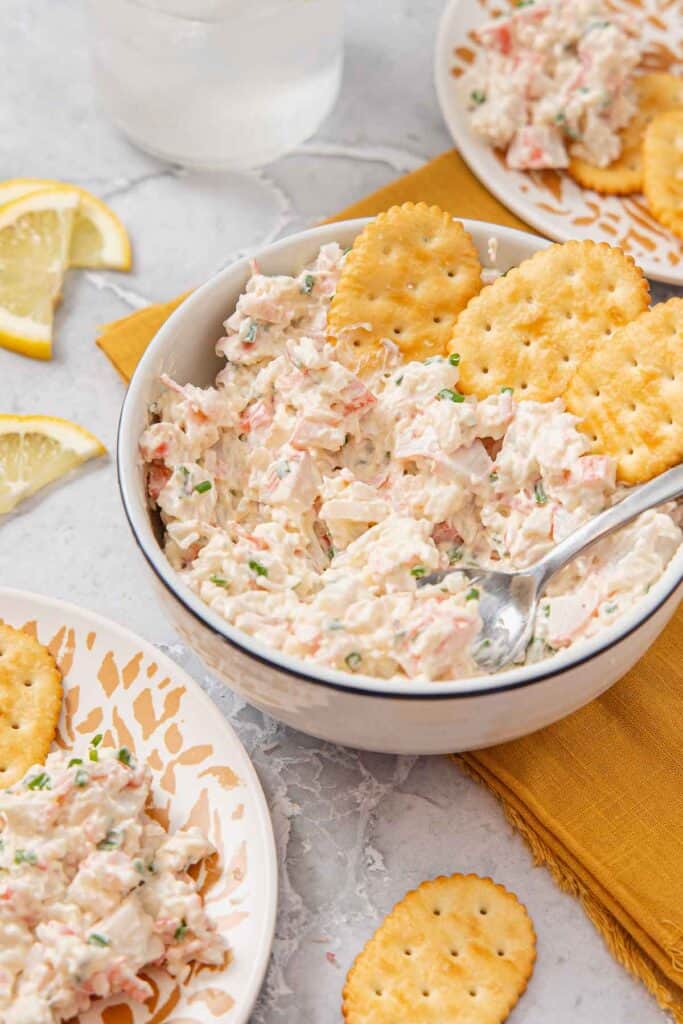 Devourable! Cold &amp; Chunky Imitation Crab Dip - Cup of Zest